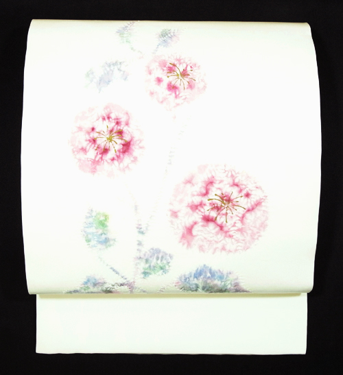 作り帯 付け帯 名古屋帯 作家物 美しい辻が花絞り 水浅葱色 縮緬 O-4815 作り帯 付け帯 名古屋帯 作家物 美しい辻が花絞り 水浅葱色 縮緬 O-