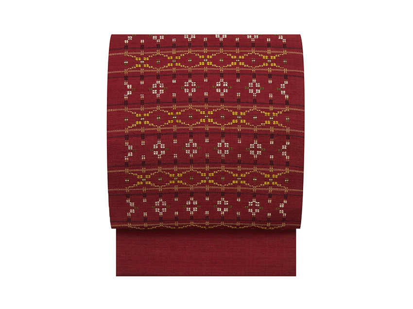 琉球花織　名古屋帯 琉球読谷山花織 九寸名古屋帯 浦さやか ティバナ｜着物専門店