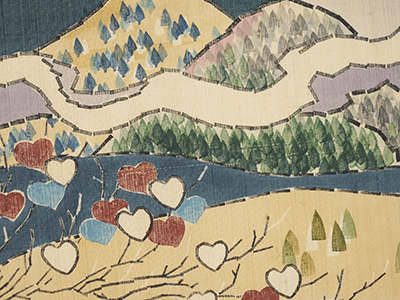 名古屋帯 山の風景 名古屋帯 山の風景