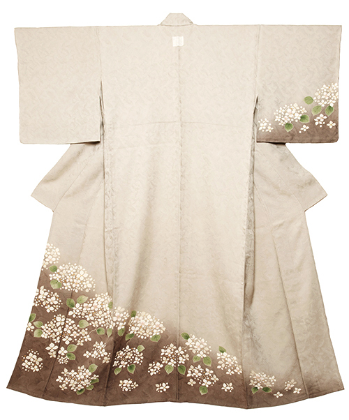 山紫陽花の図単衣訪問着