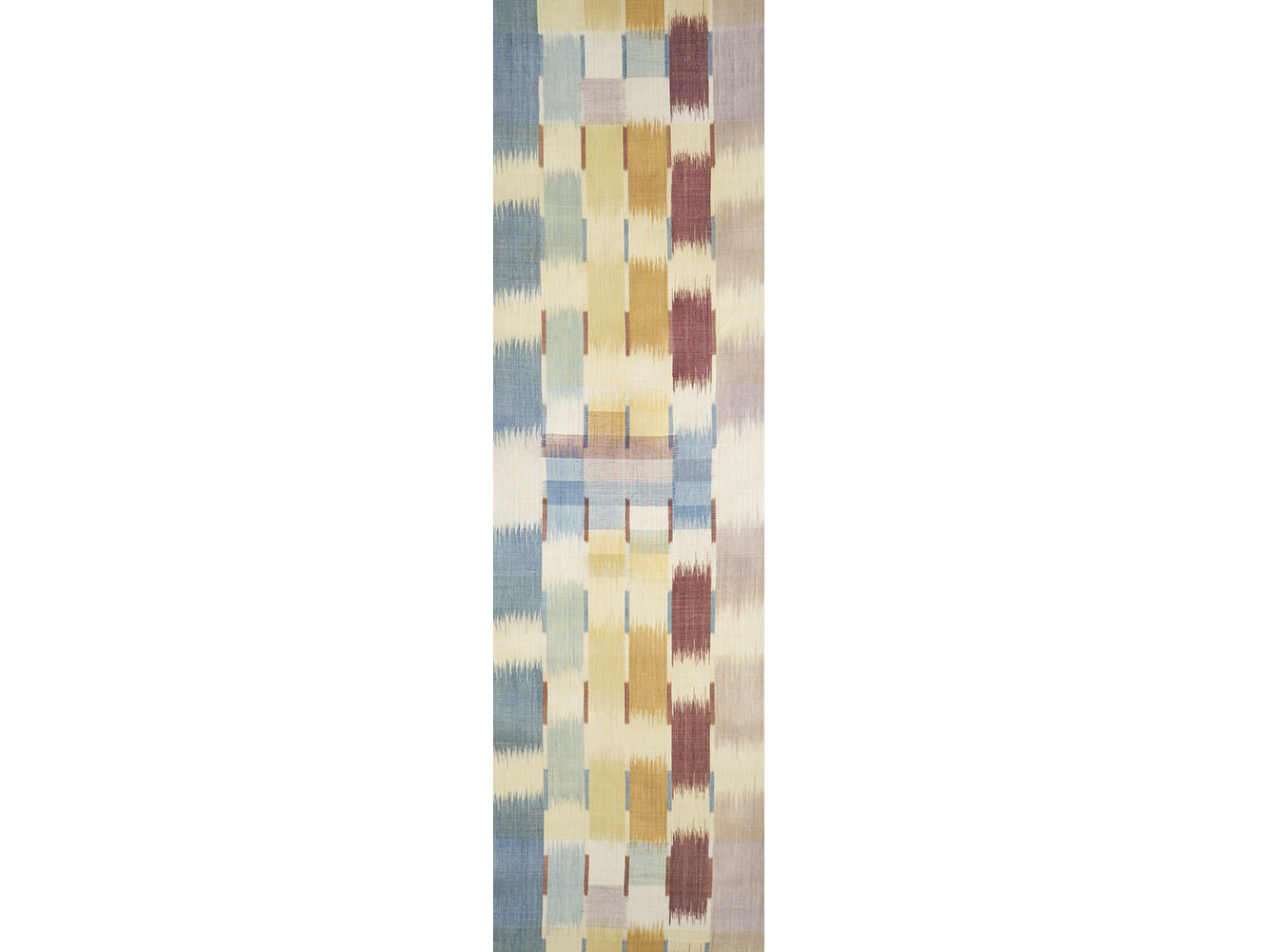 宮古上布 市松絣九寸名古屋帯地 中島三枝子作(s93380wM) 未仕立品紹介