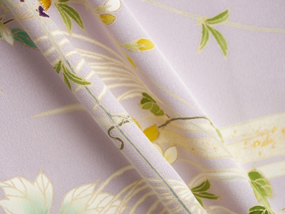 霞暈しに草花の刺繍附下着物地(K992360nr) 未仕立品紹介 霞暈しに草花の刺繍附下着物地(K992360nr) 未仕立品紹介