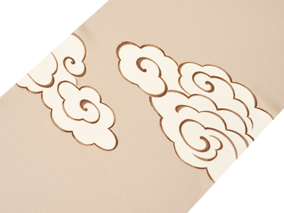 瑞雲」友禅名古屋帯地 工芸染匠成謙(L20_2320Ke) 未仕立品紹介 瑞雲」友禅名古屋帯地 工芸染匠成謙(L20_2320Ke) 未仕立品紹介