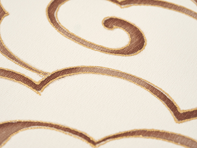 瑞雲」友禅名古屋帯地 工芸染匠成謙(L20_2320Ke) 未仕立品紹介