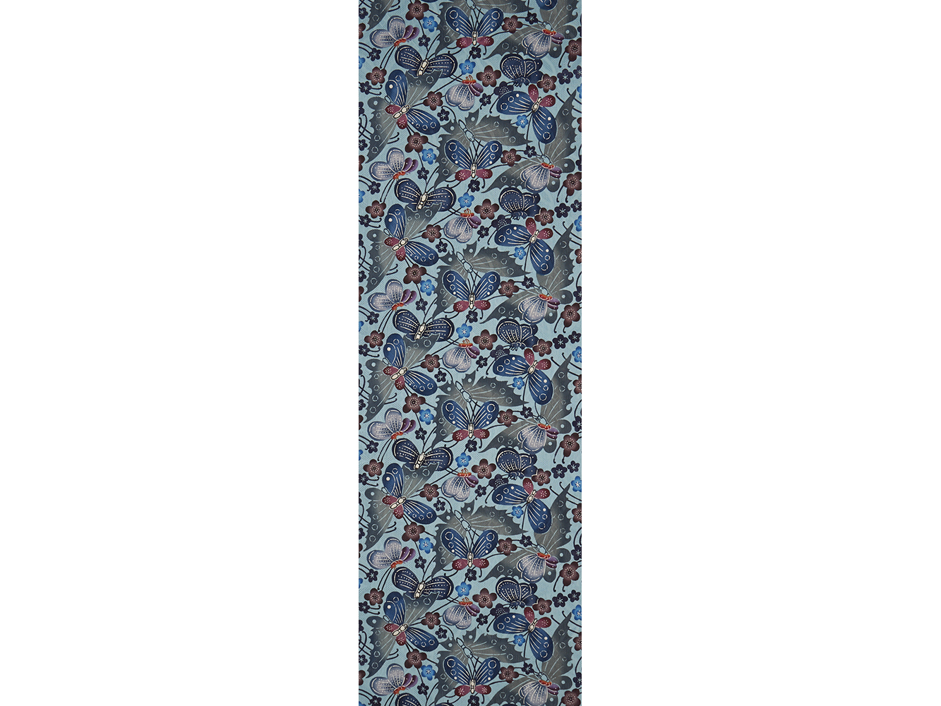 蝶」本場琉球紅型名古屋帯地 日本工芸会正会員 城間栄順作(+20_7660KB