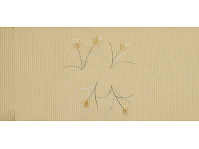 虫かごに鈴虫の図刺繍絽開名古屋帯(K20_6130wb) 帯紹介