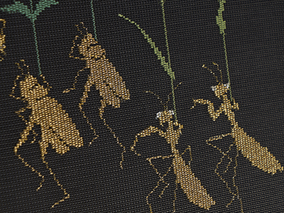 お値下げ 虫の大名行列 刺繍帯 - メルカリ