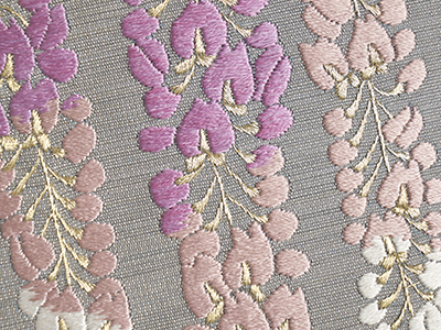 藤の花手刺繍開名古屋帯(m21_3130Yw)紹介