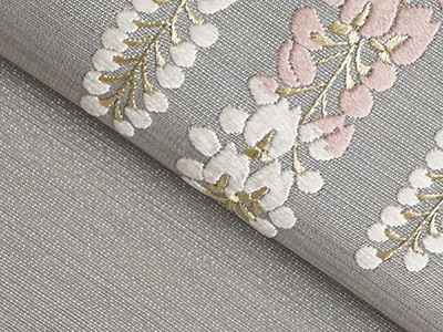 藤の花手刺繍開名古屋帯(m21_3130Yw)紹介