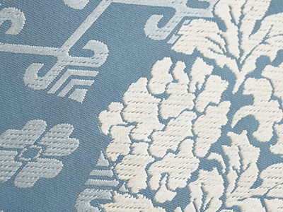 蔓草に牡丹文様二陪織二部式名古屋帯 「有職織物」人間国宝 喜多川俵二