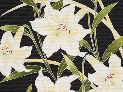 白百合の花絽縮緬名古屋帯(K21_5180hu)紹介