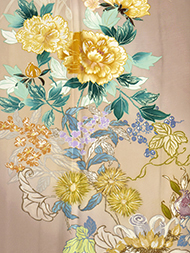 四季の花図訪問着 千總製