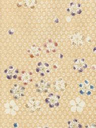 「山茶花」型絵染訪問着 国画会会員 古澤万千子作