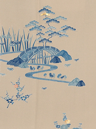茶屋辻模様京友禅訪問着 五代目田畑喜八作